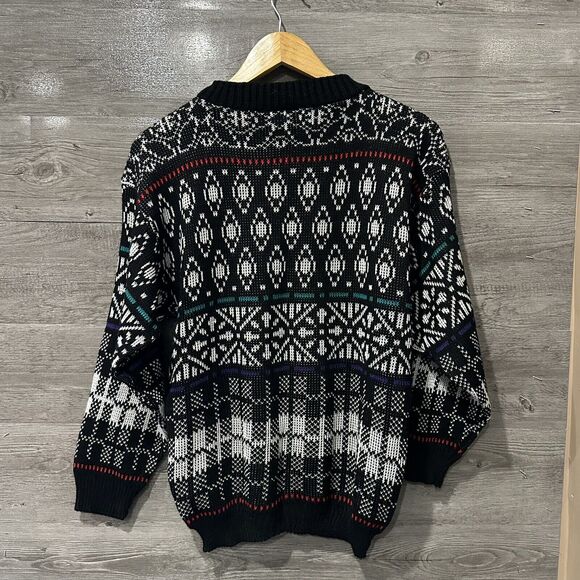 Vintage 80's Cheryl Mills Women's Fair Isle Sweater Knit Size Medium - Picture 6 of 6
